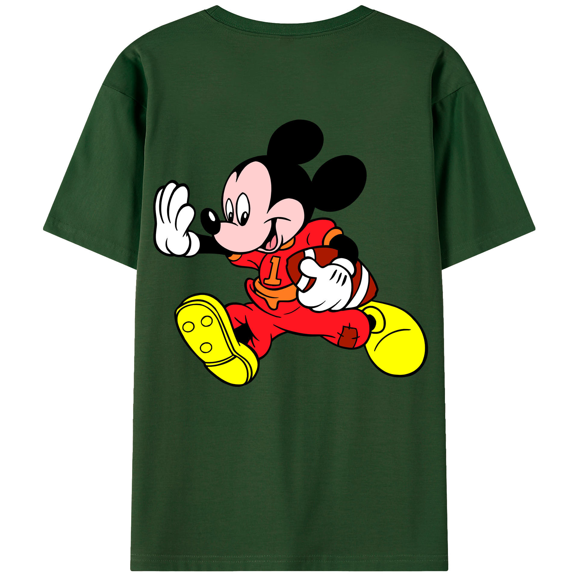 （画像用） ミッキーマウス Mickey Mouse 綿100％半袖Tシャツ（背面プリント）